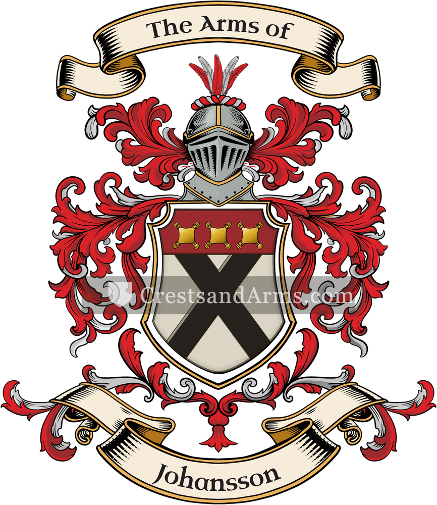 The Johansson coat of arms, drawn from the recorded blazon