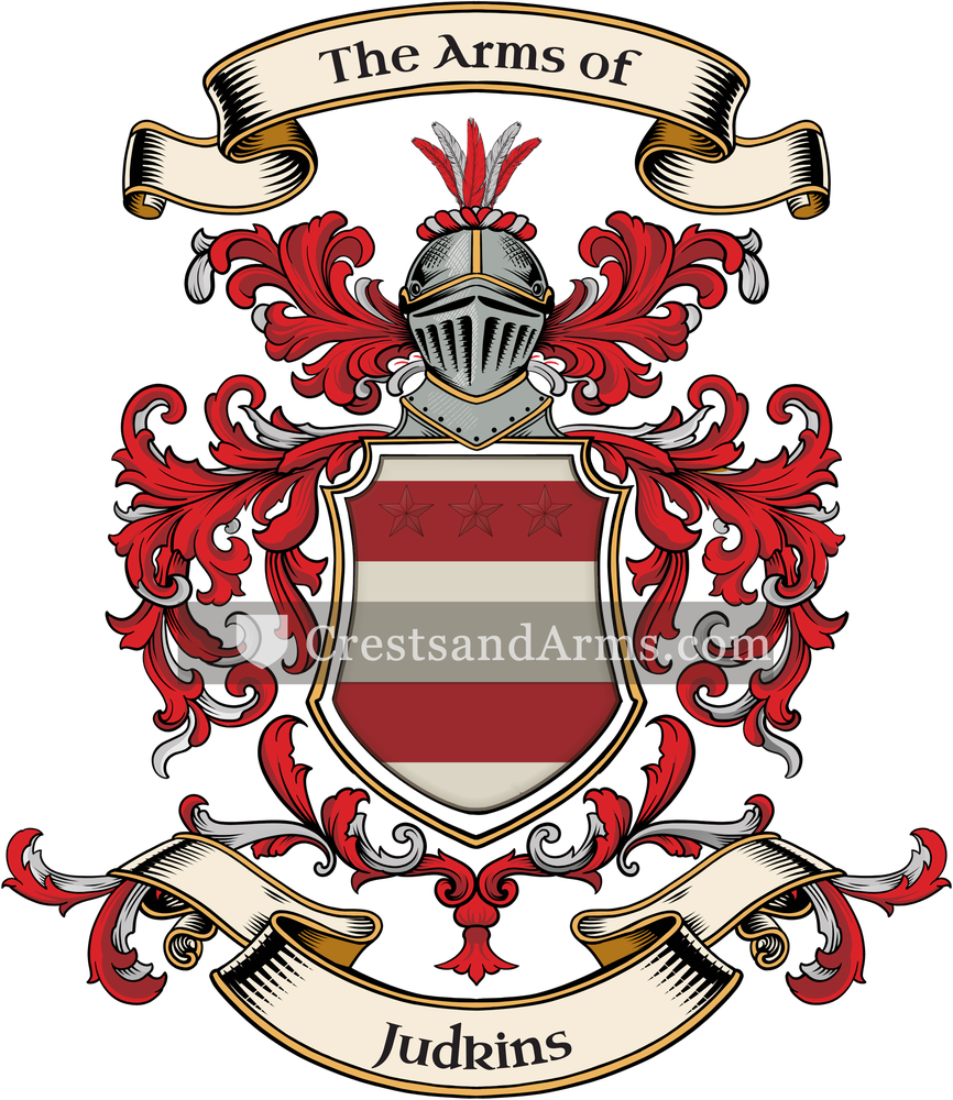 The Judkins coat of arms, drawn from the recorded blazon