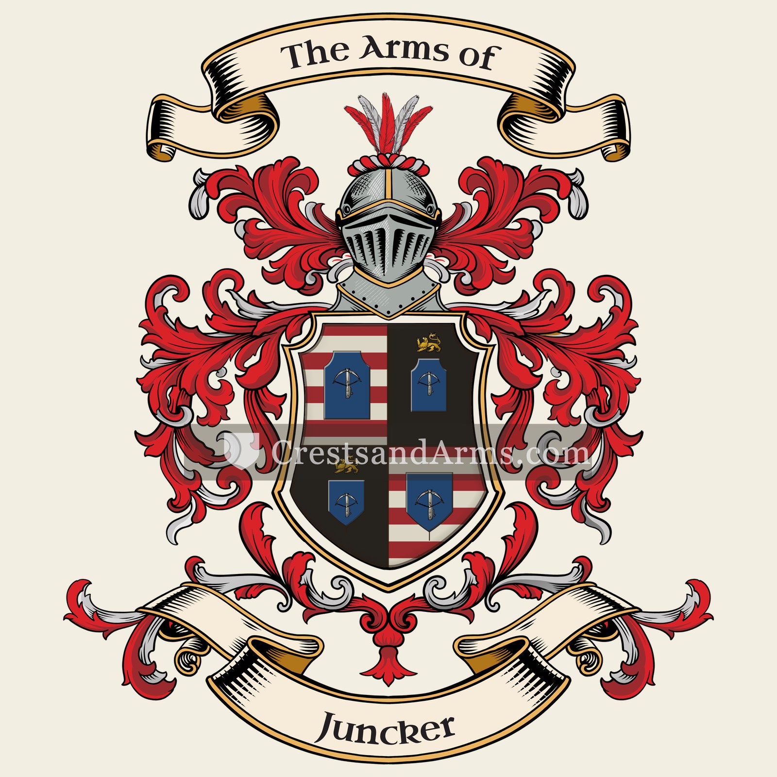 The Juncker coat of arms, drawn from the recorded blazon