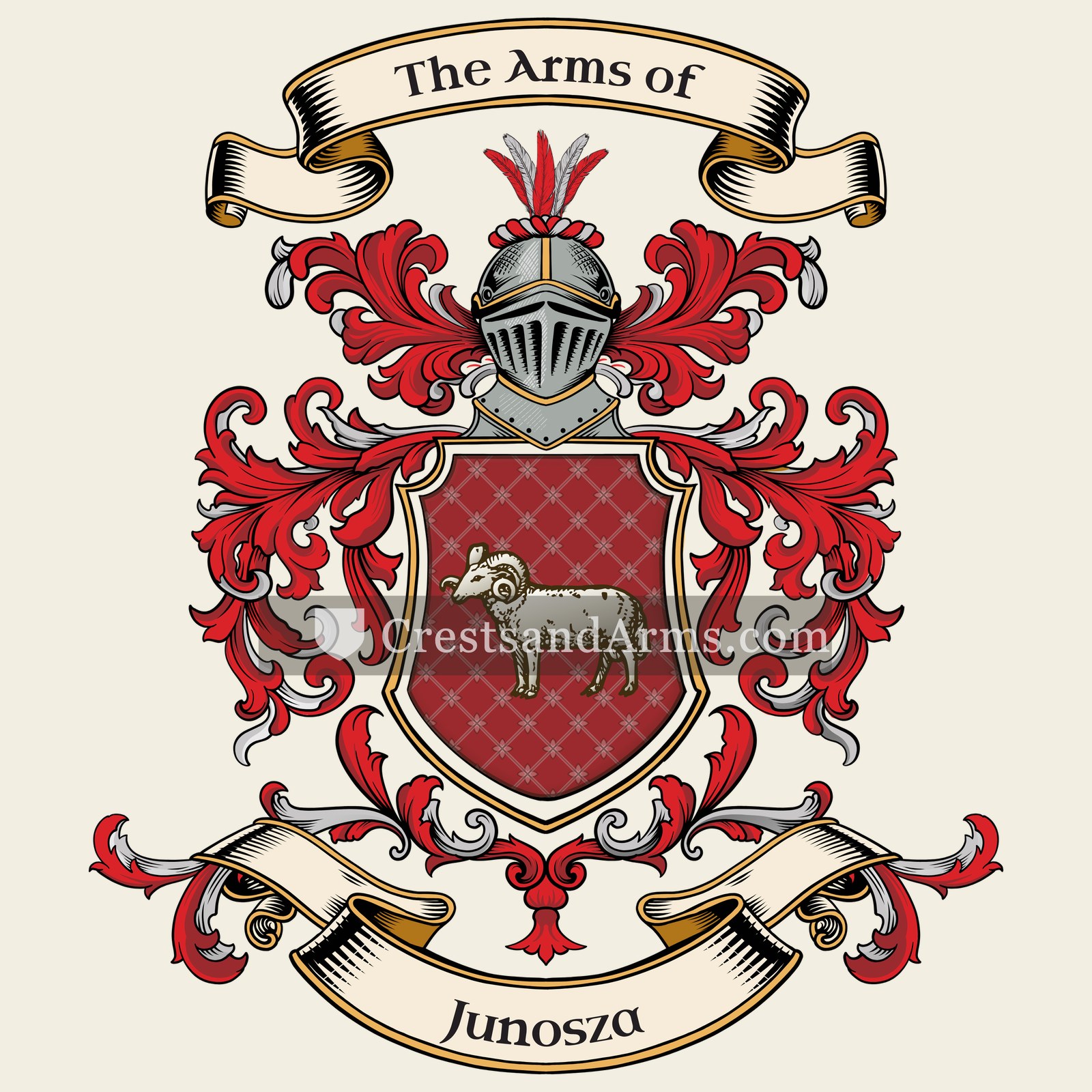 The Junosza coat of arms, drawn from the recorded blazon