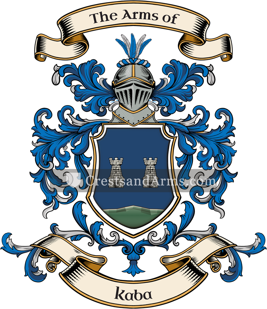 The Kaba coat of arms, drawn from the recorded blazon