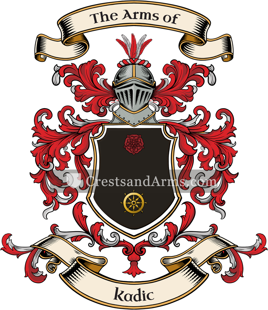 The Kadic coat of arms, drawn from the recorded blazon