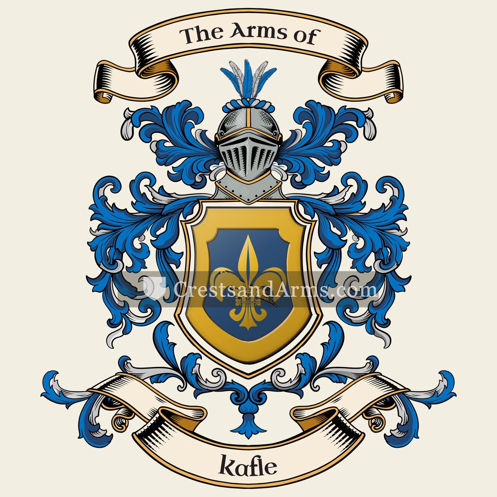 The Kafle coat of arms, drawn from the recorded blazon