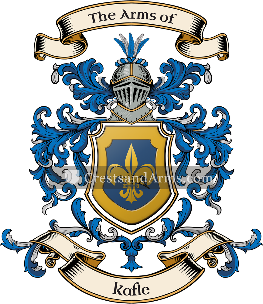 The Kafle coat of arms, drawn from the recorded blazon