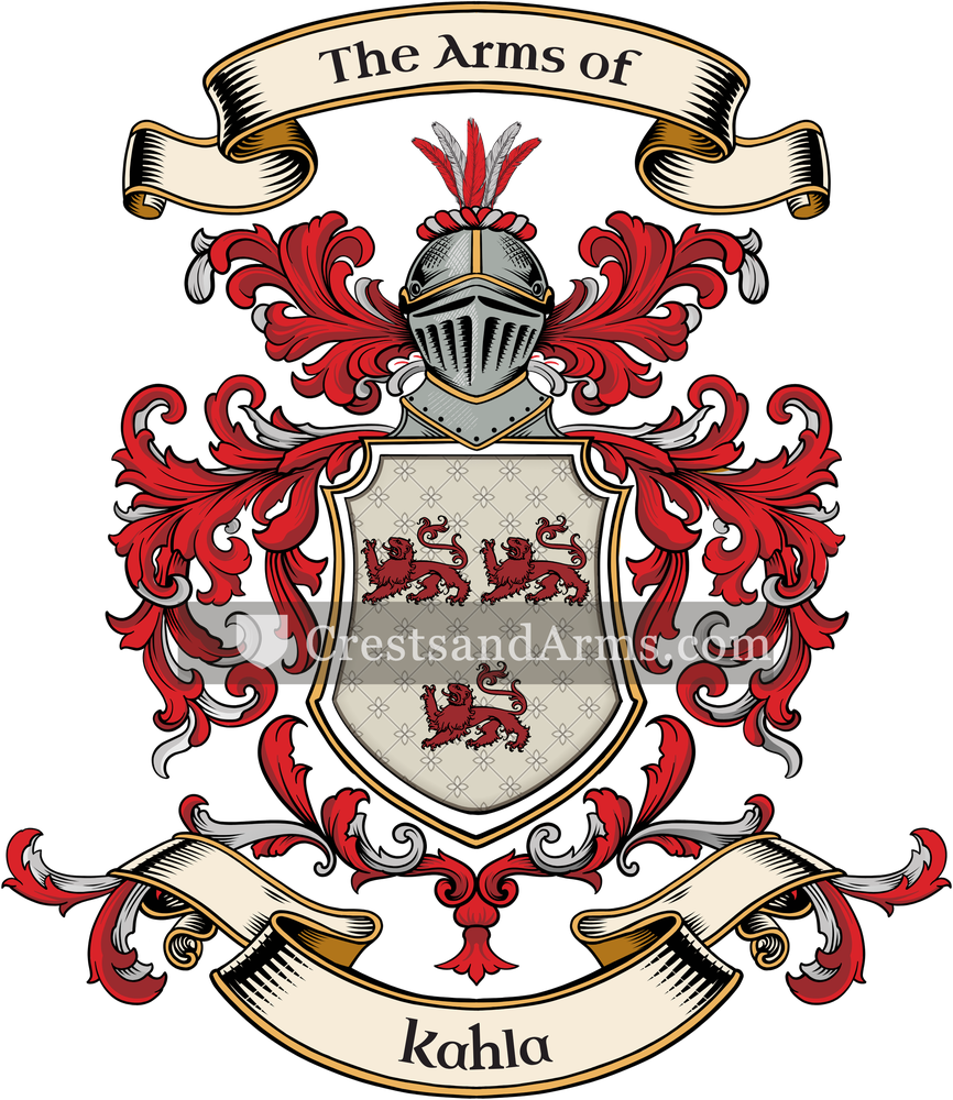 The Kahla coat of arms, drawn from the recorded blazon