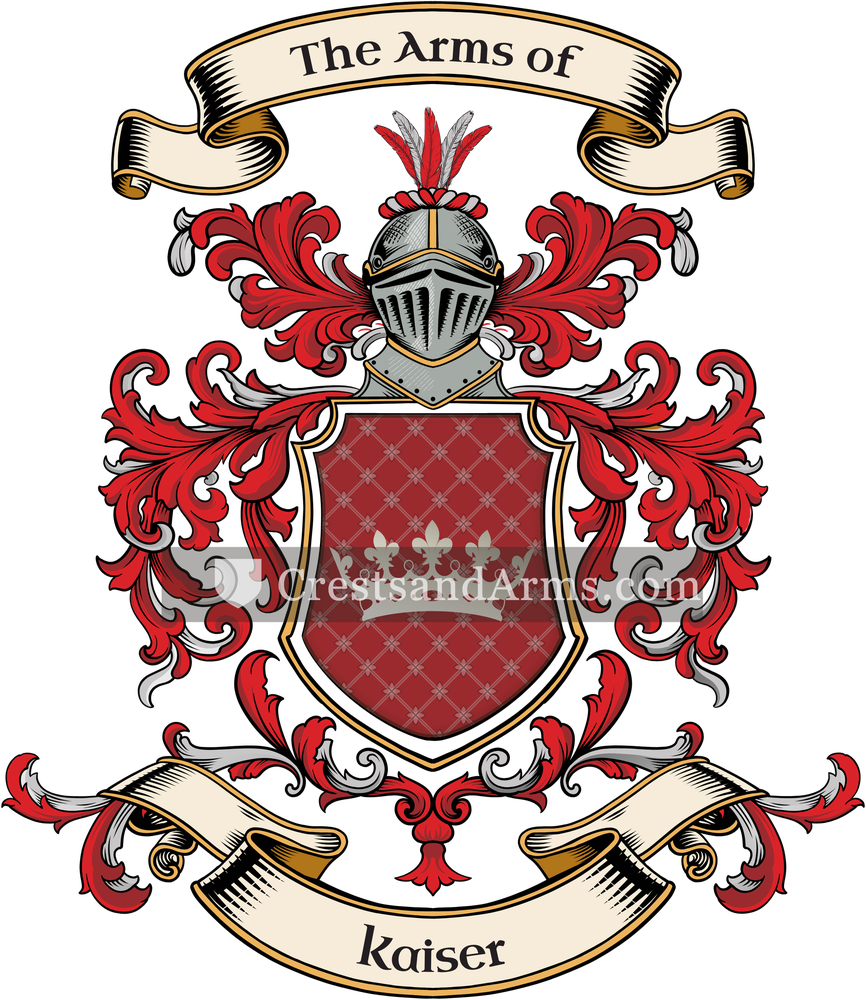 The Kaiser coat of arms, drawn from the recorded blazon