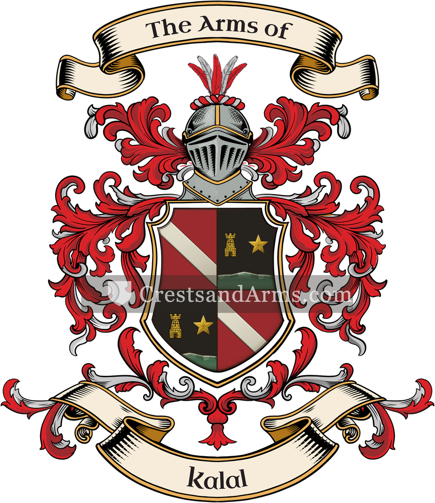 The Kalal coat of arms, drawn from the recorded blazon