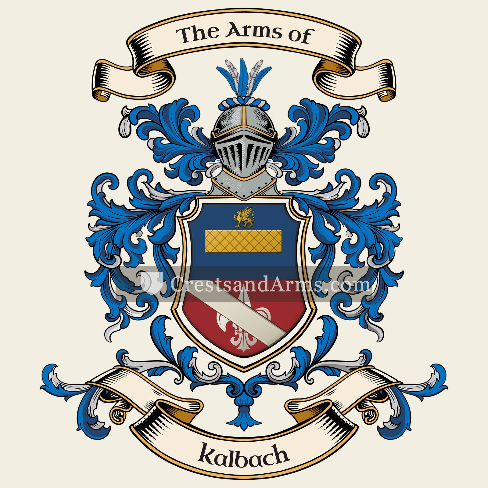 The Kalbach coat of arms, drawn from the recorded blazon