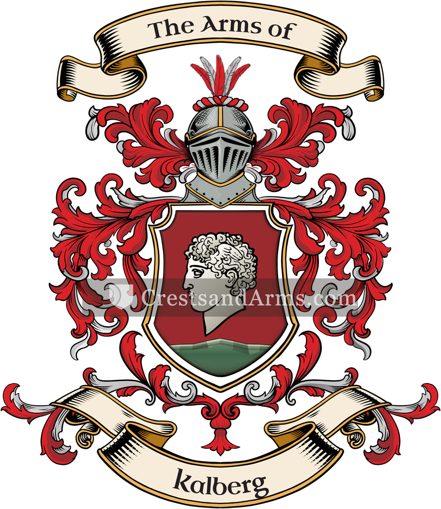 The Kalberg coat of arms, drawn from the recorded blazon