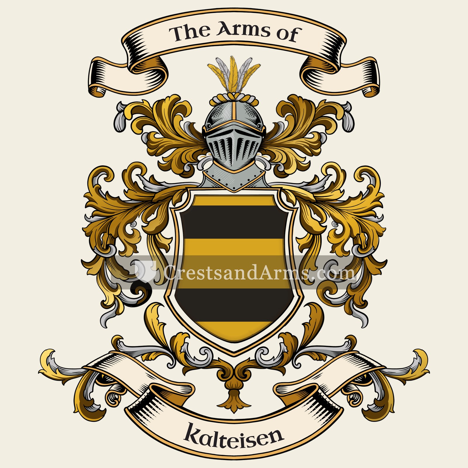 The Kalteisen coat of arms, drawn from the recorded blazon