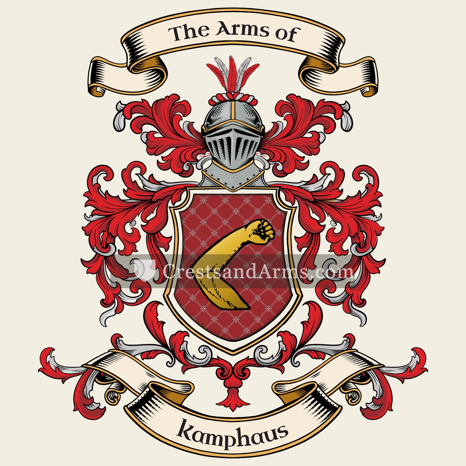 The Kamphaus coat of arms, drawn from the recorded blazon