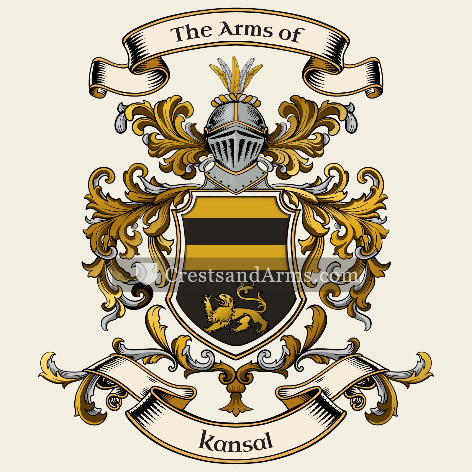 The Kansal coat of arms, drawn from the recorded blazon