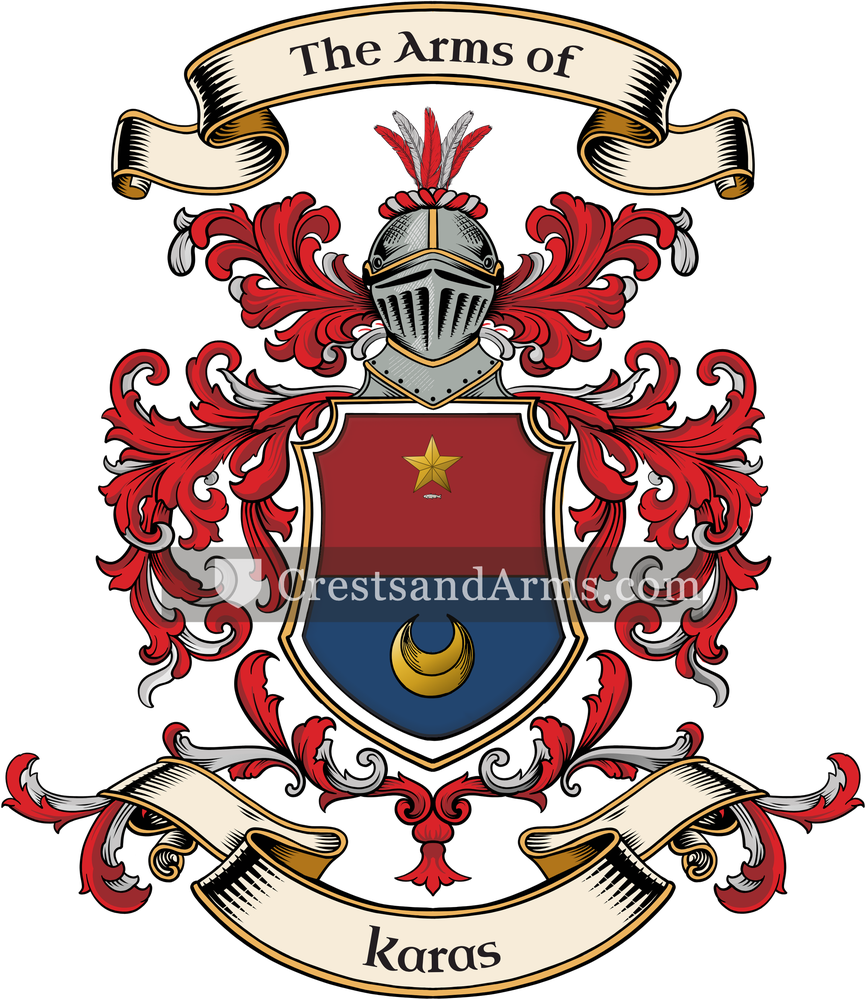 The Karas coat of arms, drawn from the recorded blazon