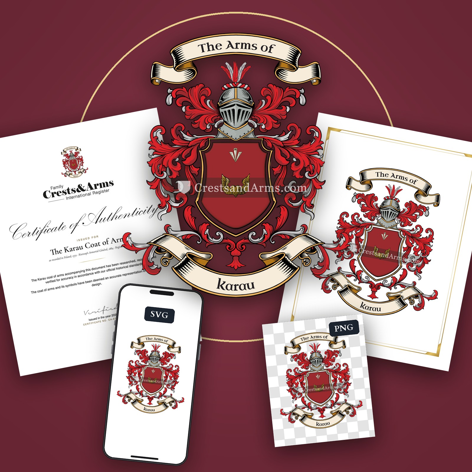 The Karau arms on the coat of arms — digital pack