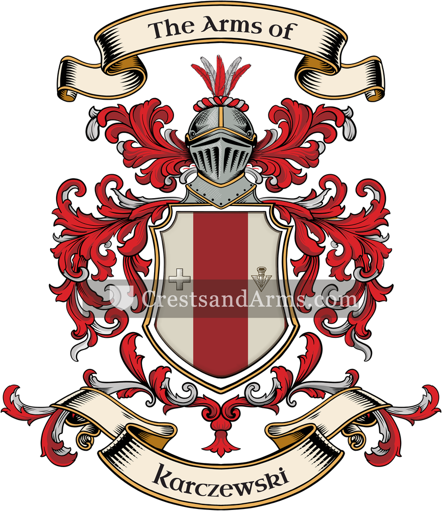 The Karczewski coat of arms, drawn from the recorded blazon