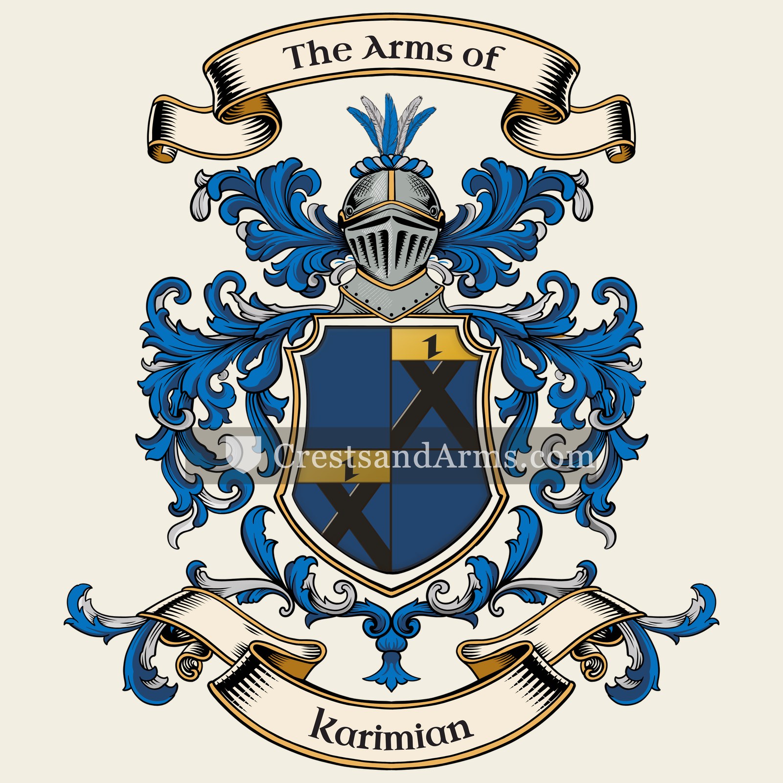 The Karimian coat of arms, drawn from the recorded blazon