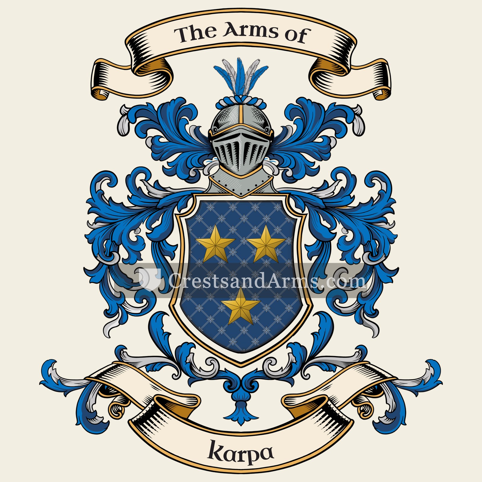 The Karpa coat of arms, drawn from the recorded blazon