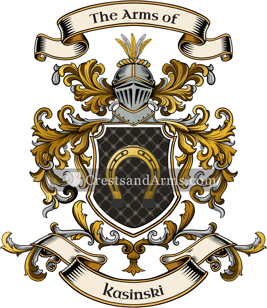 The Kasinski coat of arms, drawn from the recorded blazon