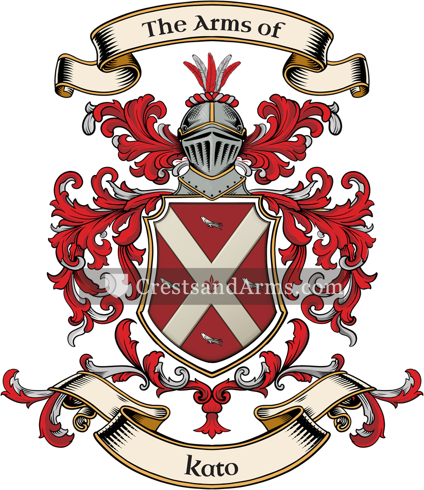 The Kato coat of arms, drawn from the recorded blazon