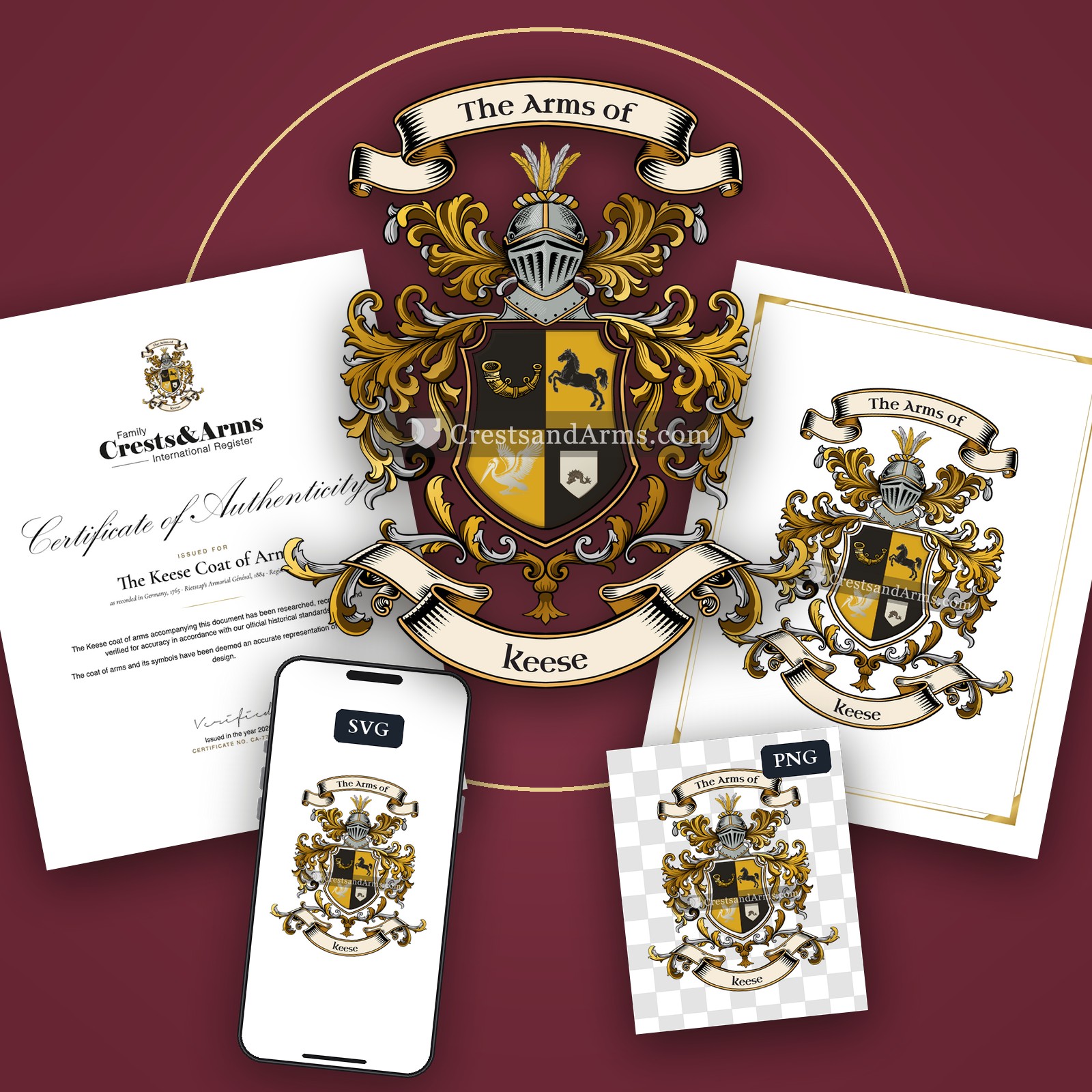 The Keese arms on the coat of arms — digital pack