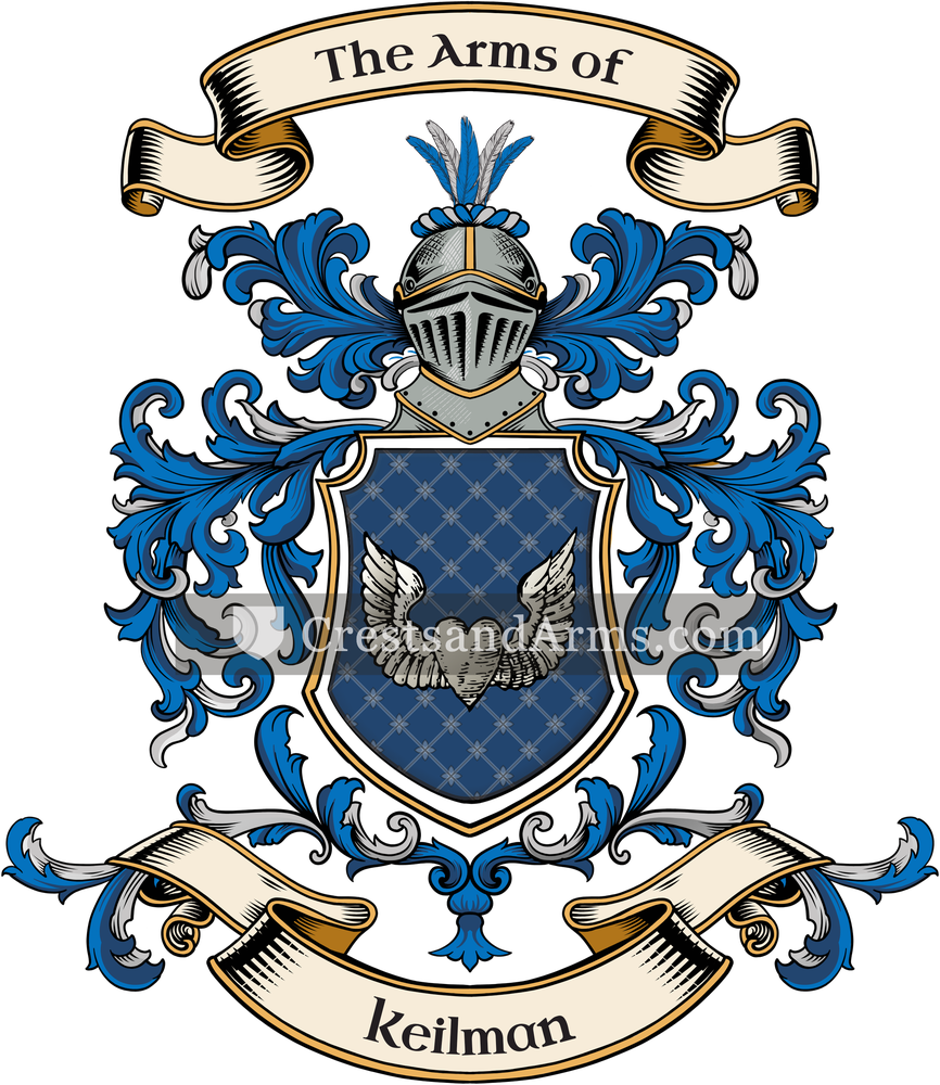 The Keilman coat of arms, drawn from the recorded blazon