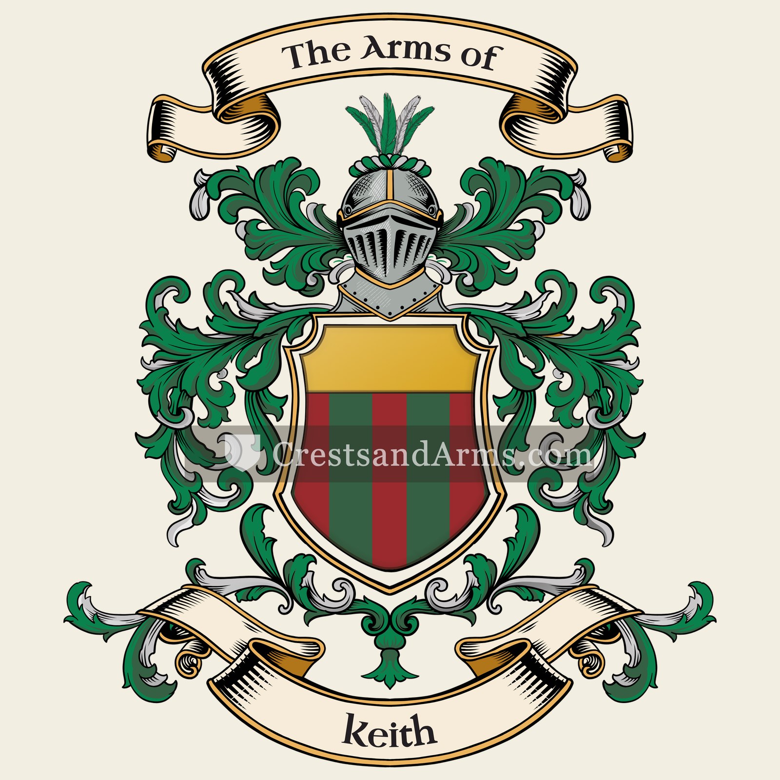 The Keith coat of arms, drawn from the recorded blazon