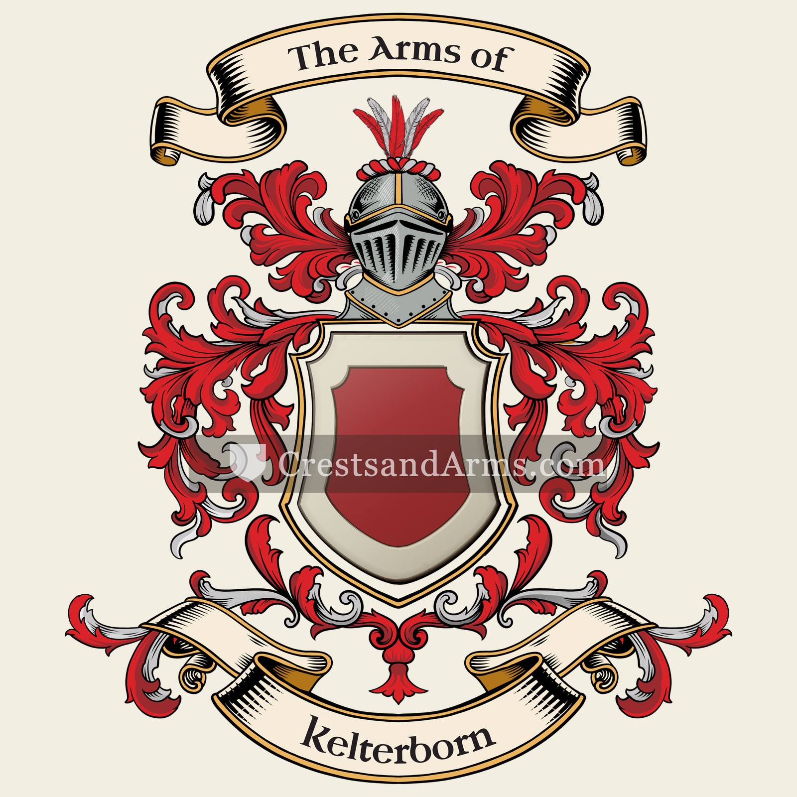 The Kelterborn coat of arms, drawn from the recorded blazon