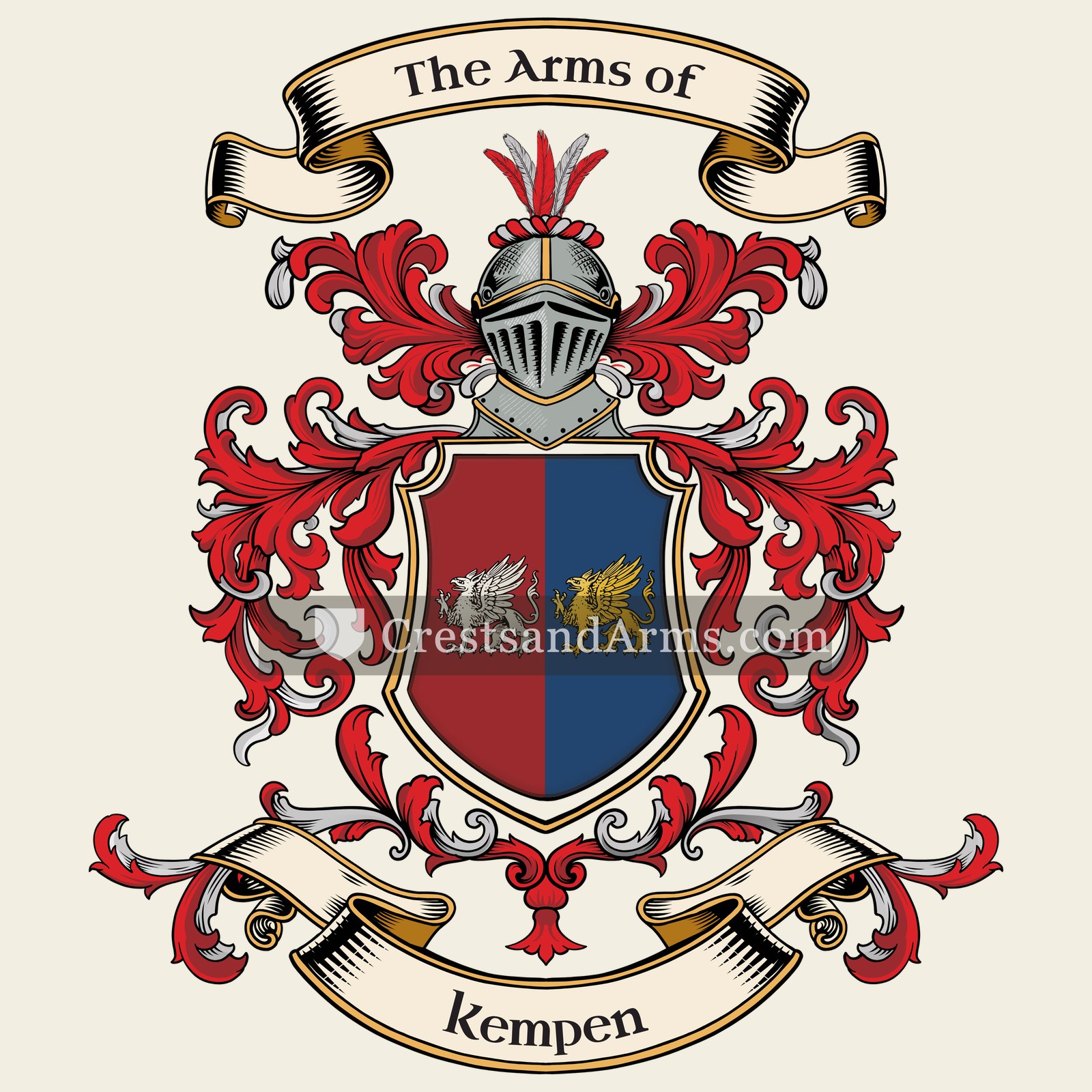 The Kempen coat of arms, drawn from the recorded blazon