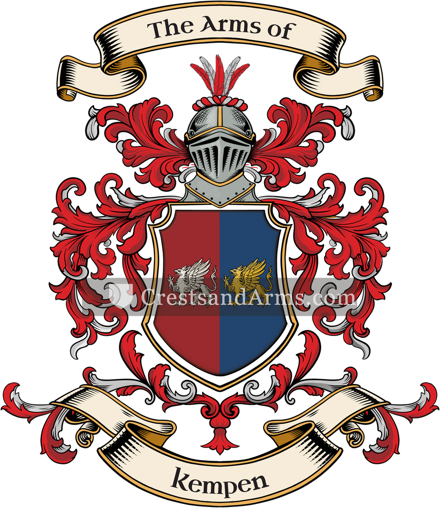 The Kempen coat of arms, drawn from the recorded blazon