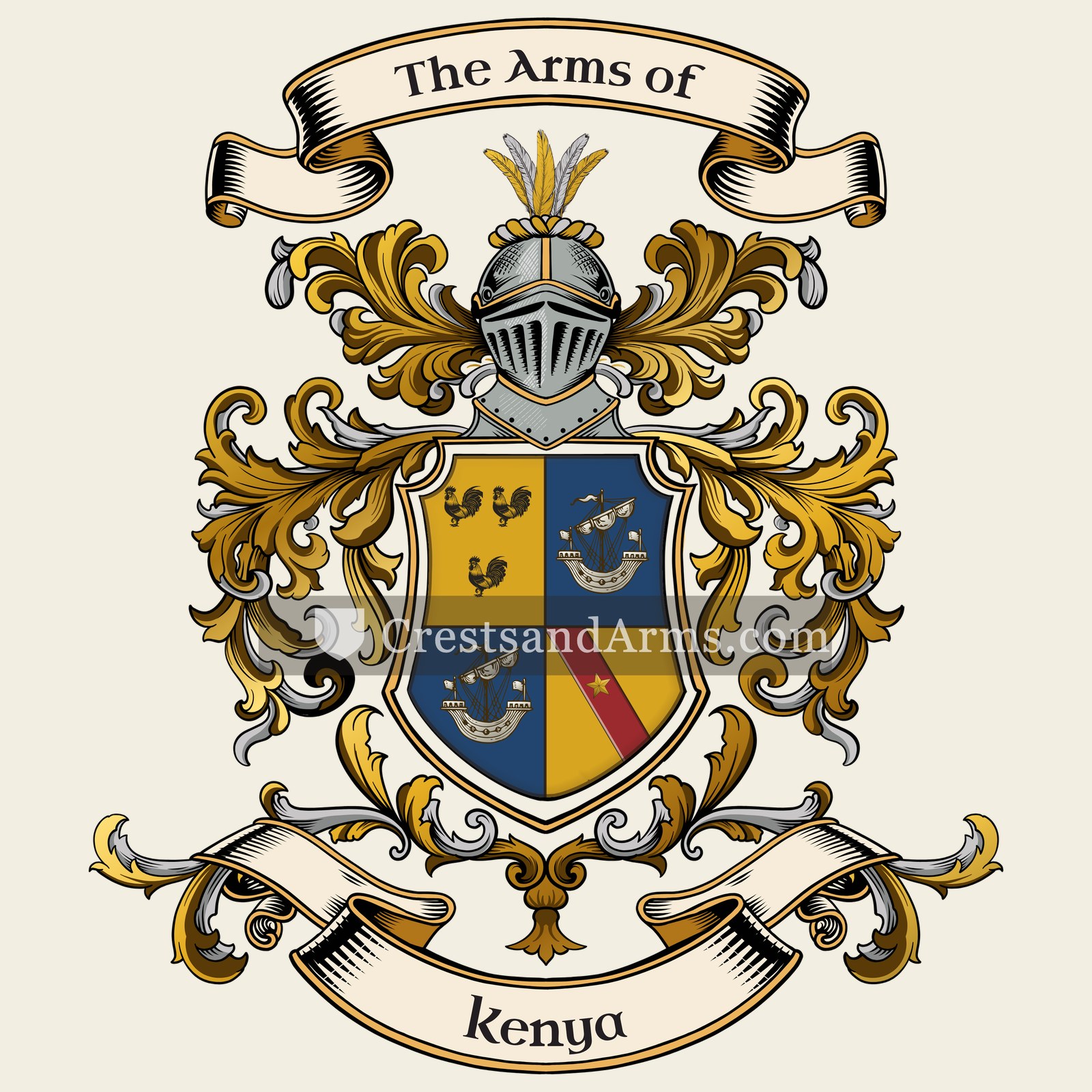 The Kenya coat of arms