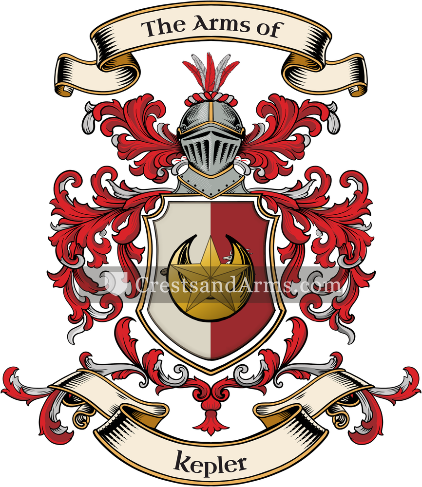 The Kepler coat of arms, drawn from the recorded blazon