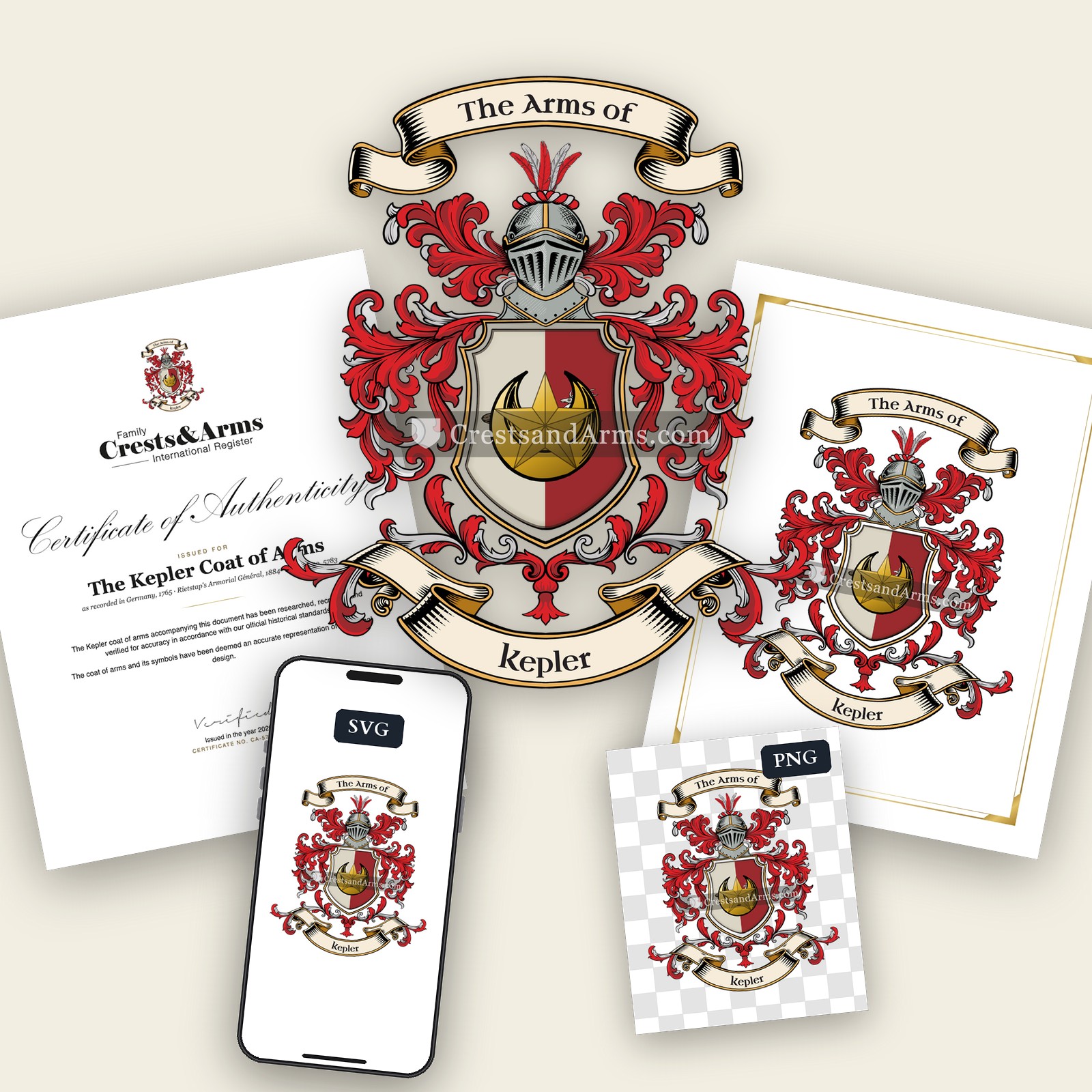 The Kepler arms on the coat of arms — digital pack