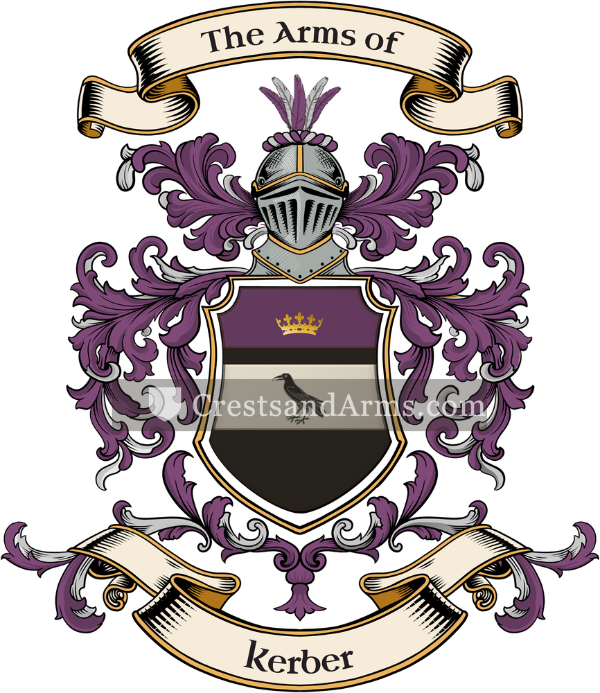 The Kerber coat of arms, drawn from the recorded blazon