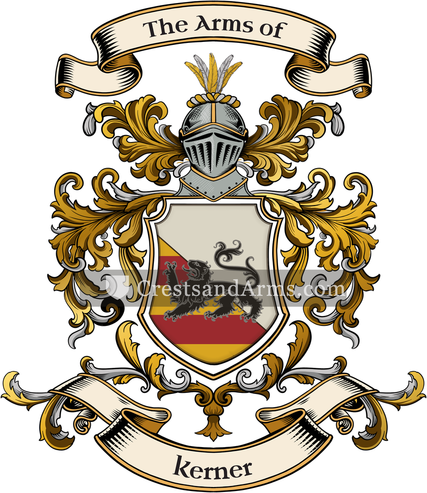 The Kerner coat of arms, drawn from the recorded blazon