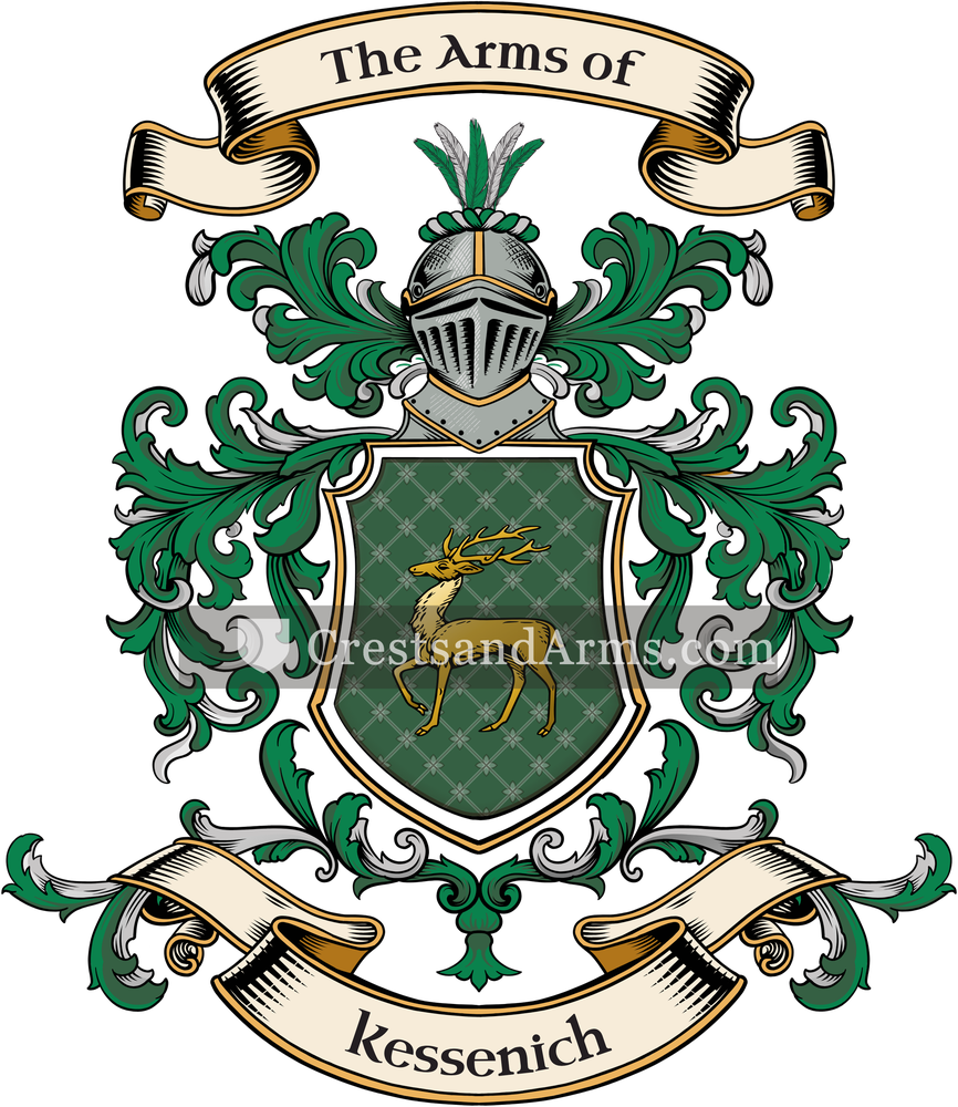 The Kessenich coat of arms, drawn from the recorded blazon
