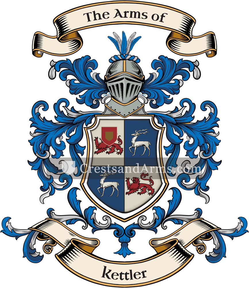 The Kettler coat of arms, drawn from the recorded blazon
