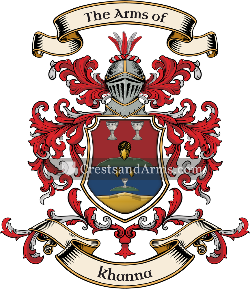 The Khanna coat of arms, drawn from the recorded blazon