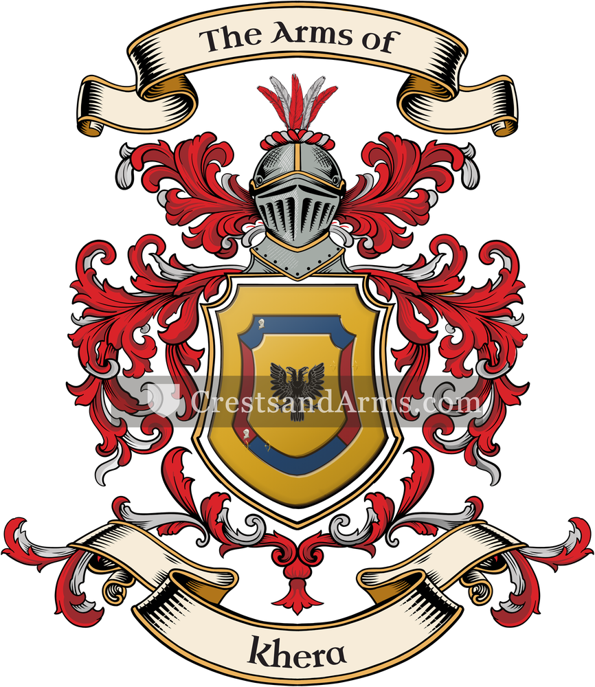The Khera coat of arms, drawn from the recorded blazon