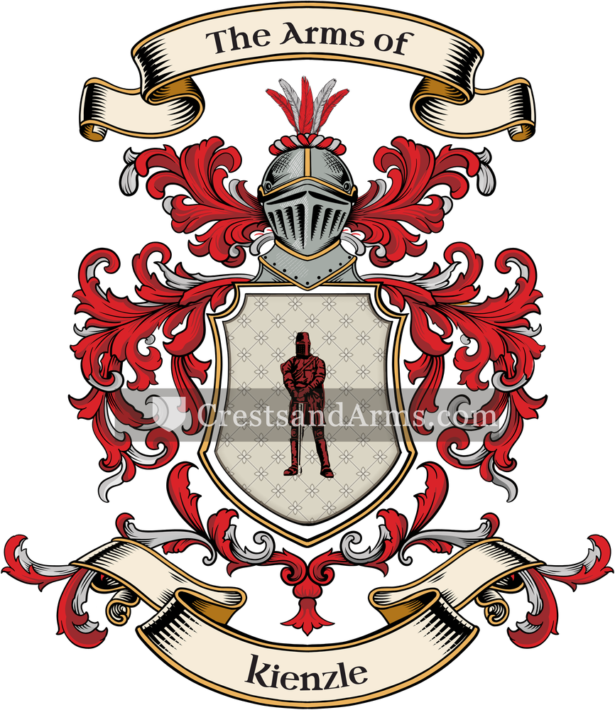 The Kienzle coat of arms, drawn from the recorded blazon
