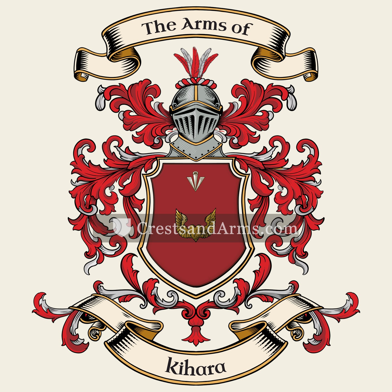 The Kihara coat of arms, drawn from the recorded blazon