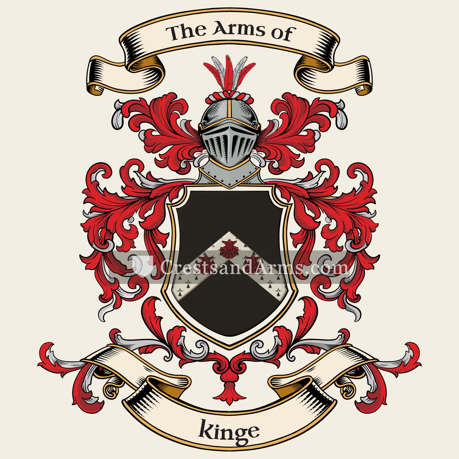 The Kinge coat of arms