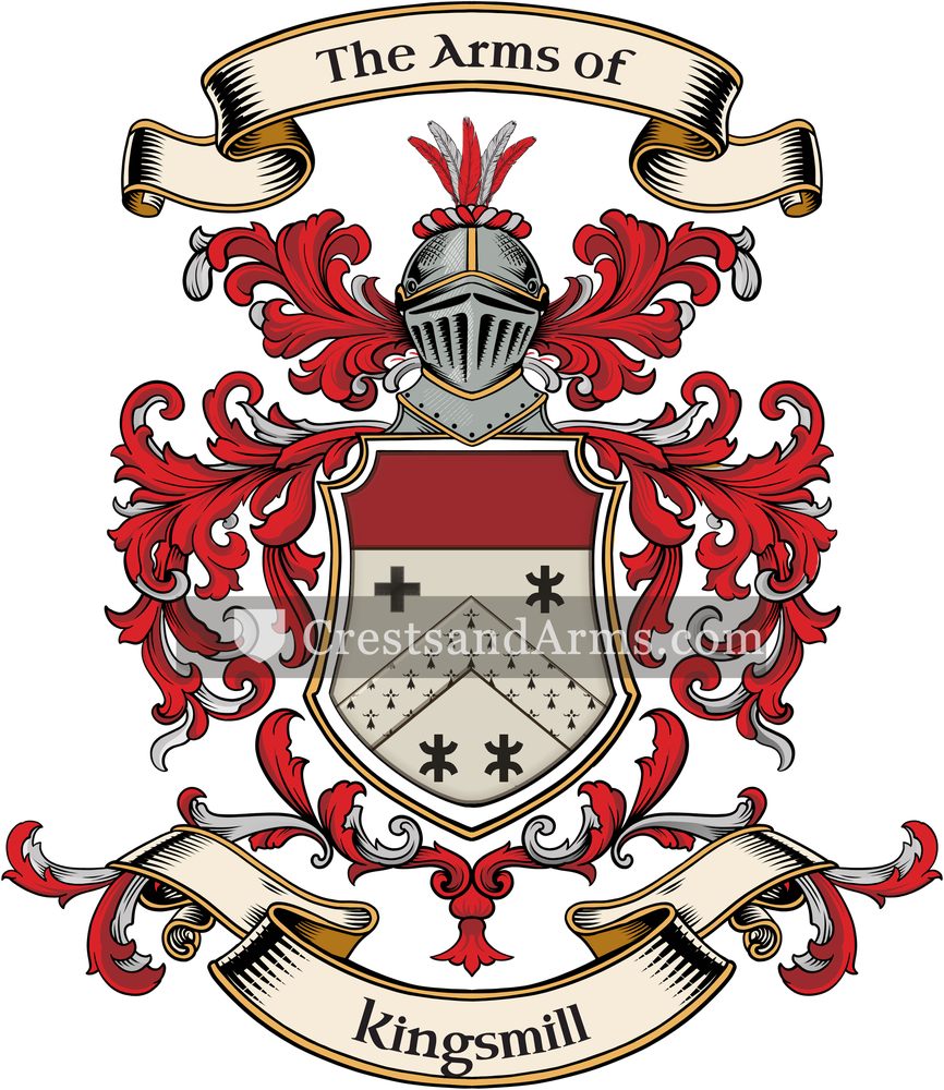 The Kingsmill coat of arms, drawn from the recorded blazon