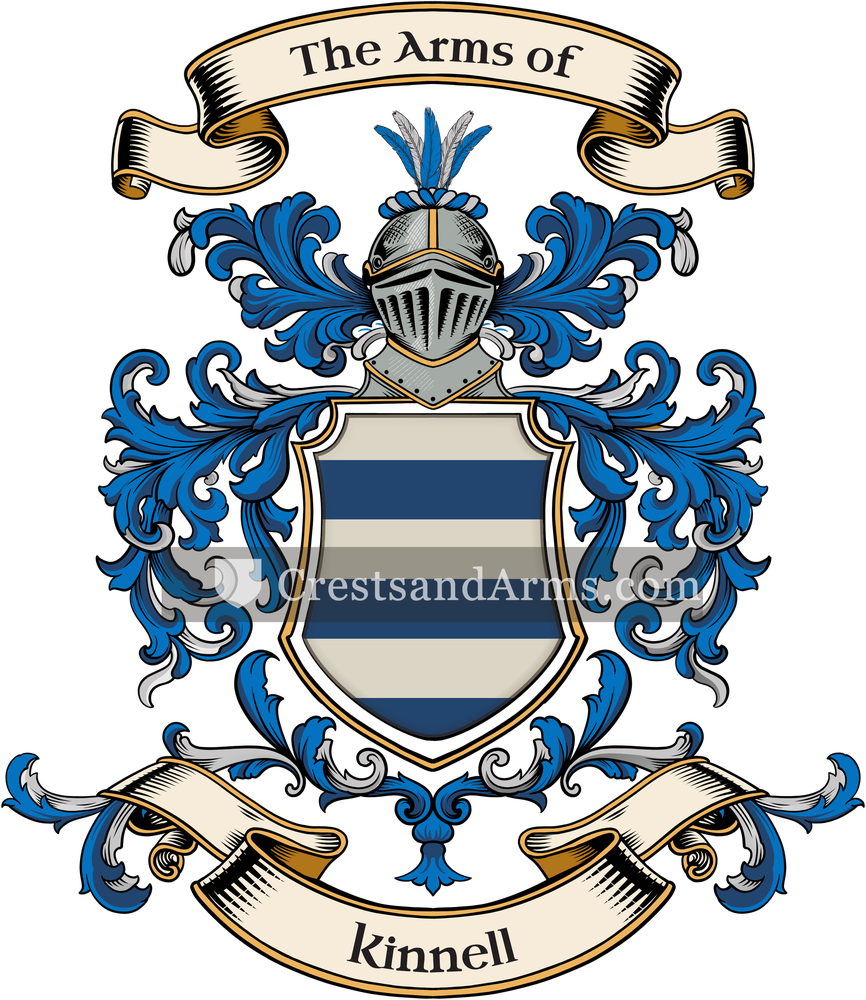 The Kinnell coat of arms, drawn from the recorded blazon