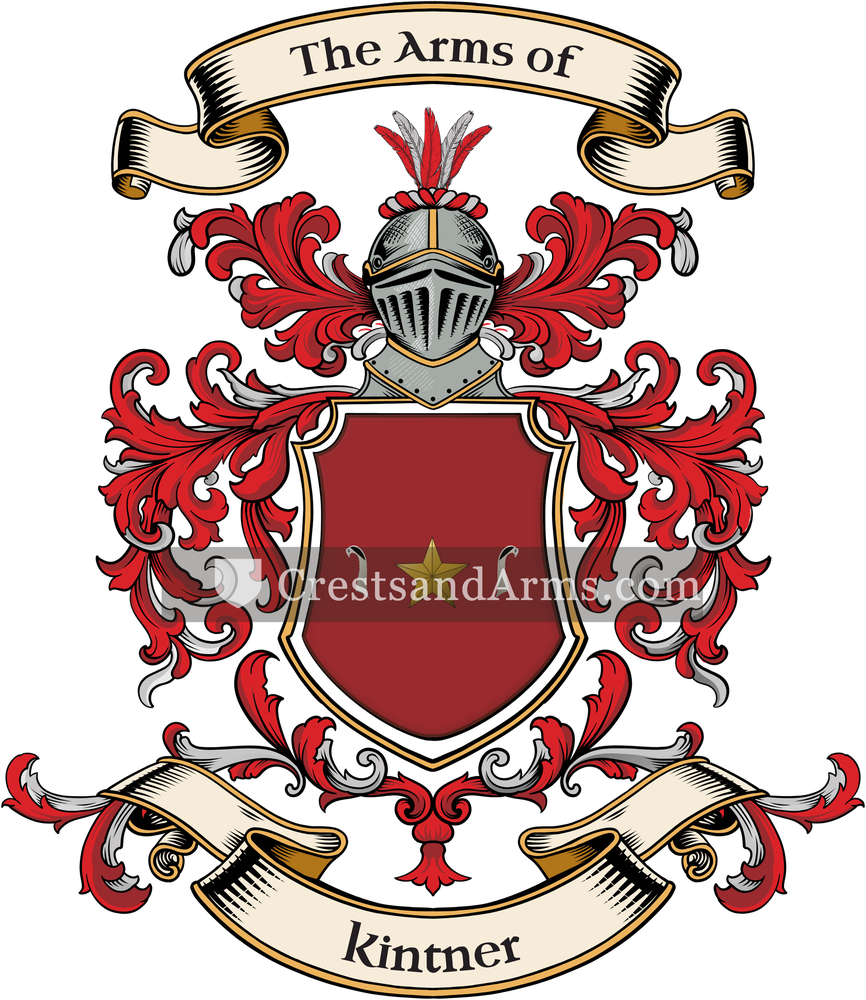 The Kintner coat of arms, drawn from the recorded blazon