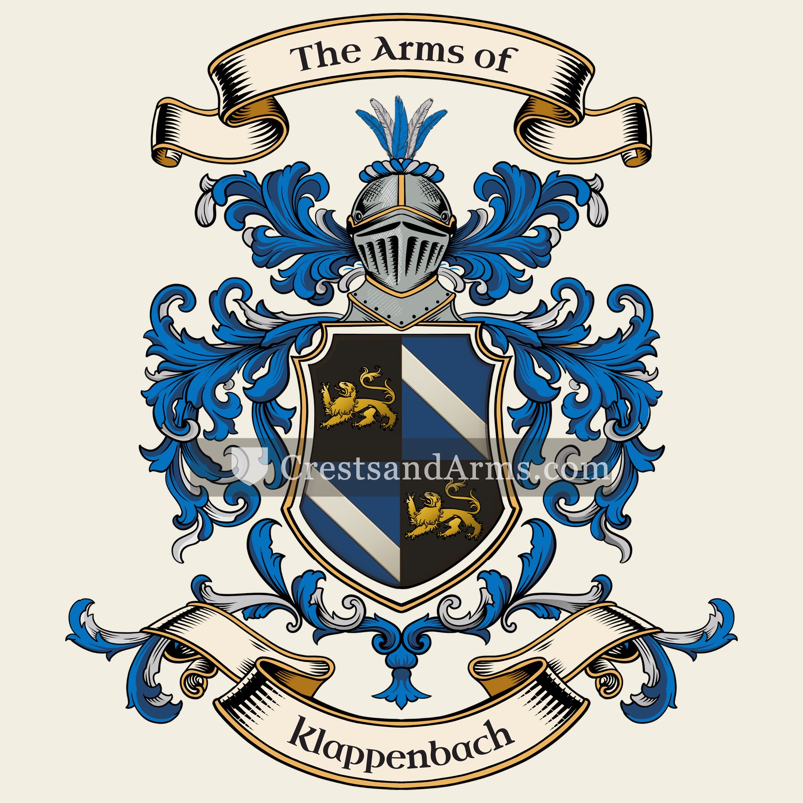 The Klappenbach coat of arms, drawn from the recorded blazon