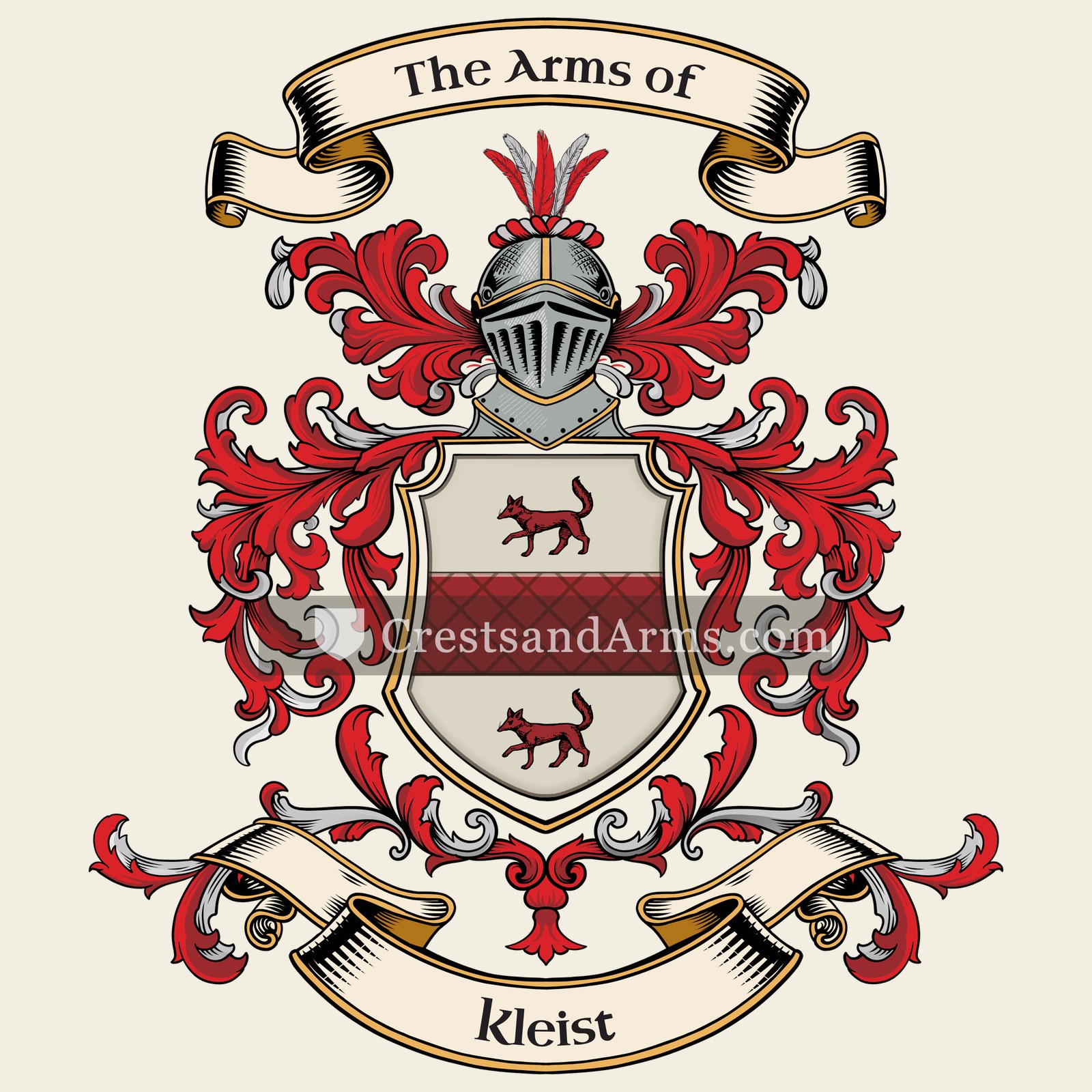 The Kleist coat of arms, drawn from the recorded blazon
