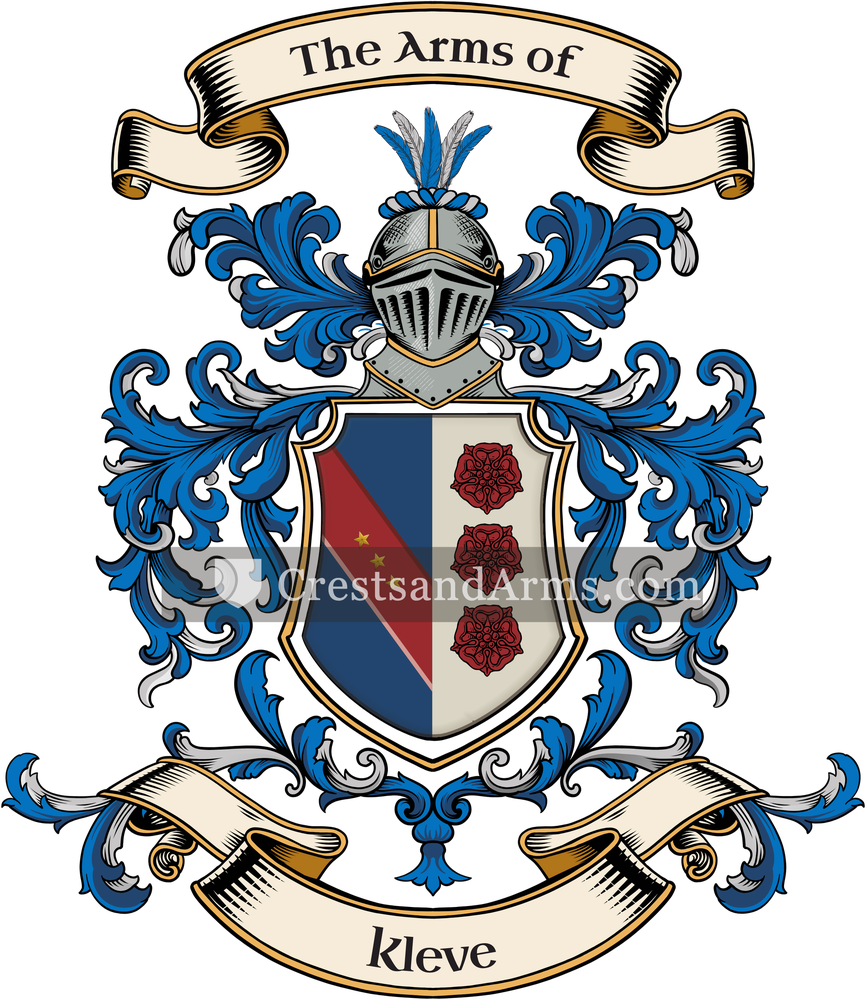 The Kleve coat of arms, drawn from the recorded blazon