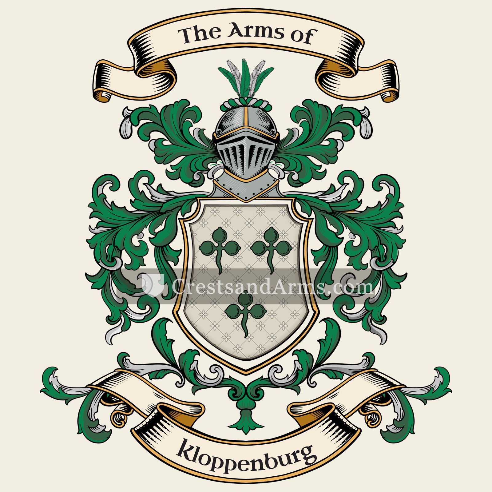 The Kloppenburg coat of arms, drawn from the recorded blazon