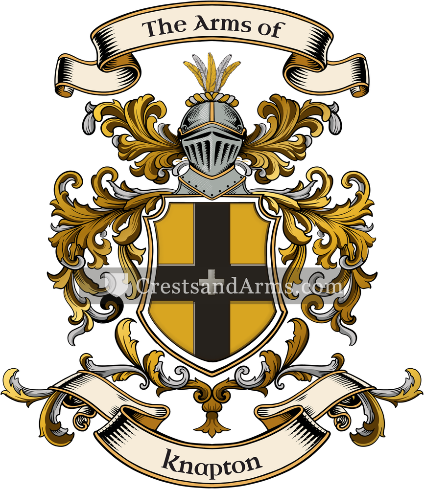 The Knapton coat of arms, drawn from the recorded blazon