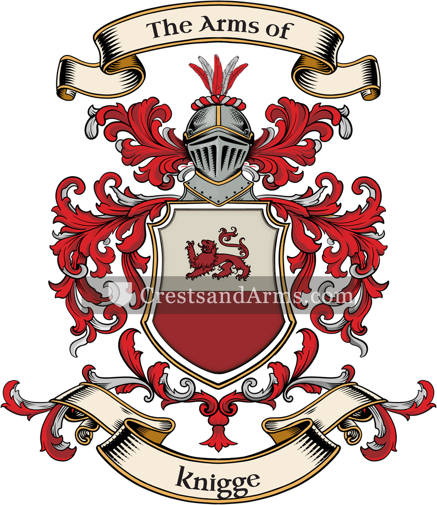 The Knigge coat of arms, drawn from the recorded blazon